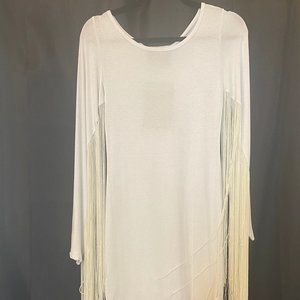 Long Sleeve Fringe Dress